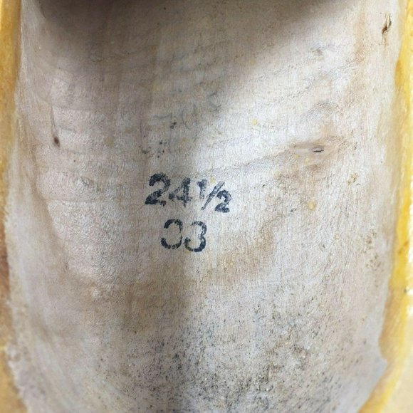 Old Vintage Dutch Wooden Shoes Hand Carved Hand Painted Clogs Holland 24.5 cm 38 - Picture 10 of 12